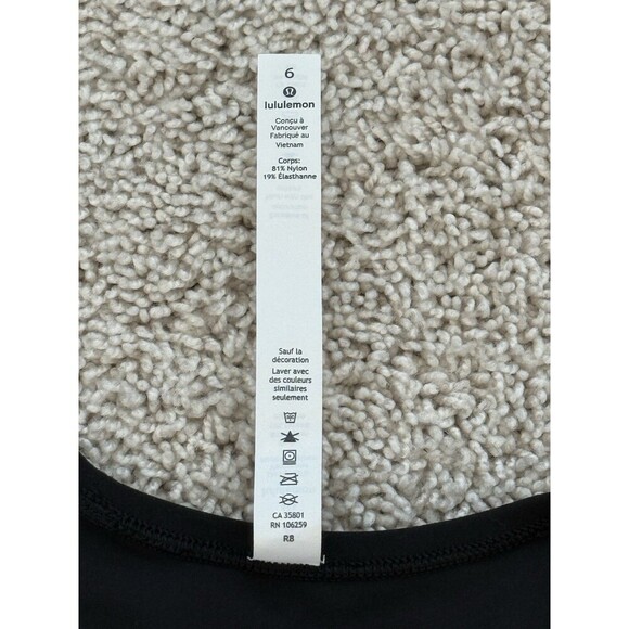 Lululemon Get Going Dress Black 6 Athletic Slim Fitting Midi Dress Casual Travel - Picture 5 of 7